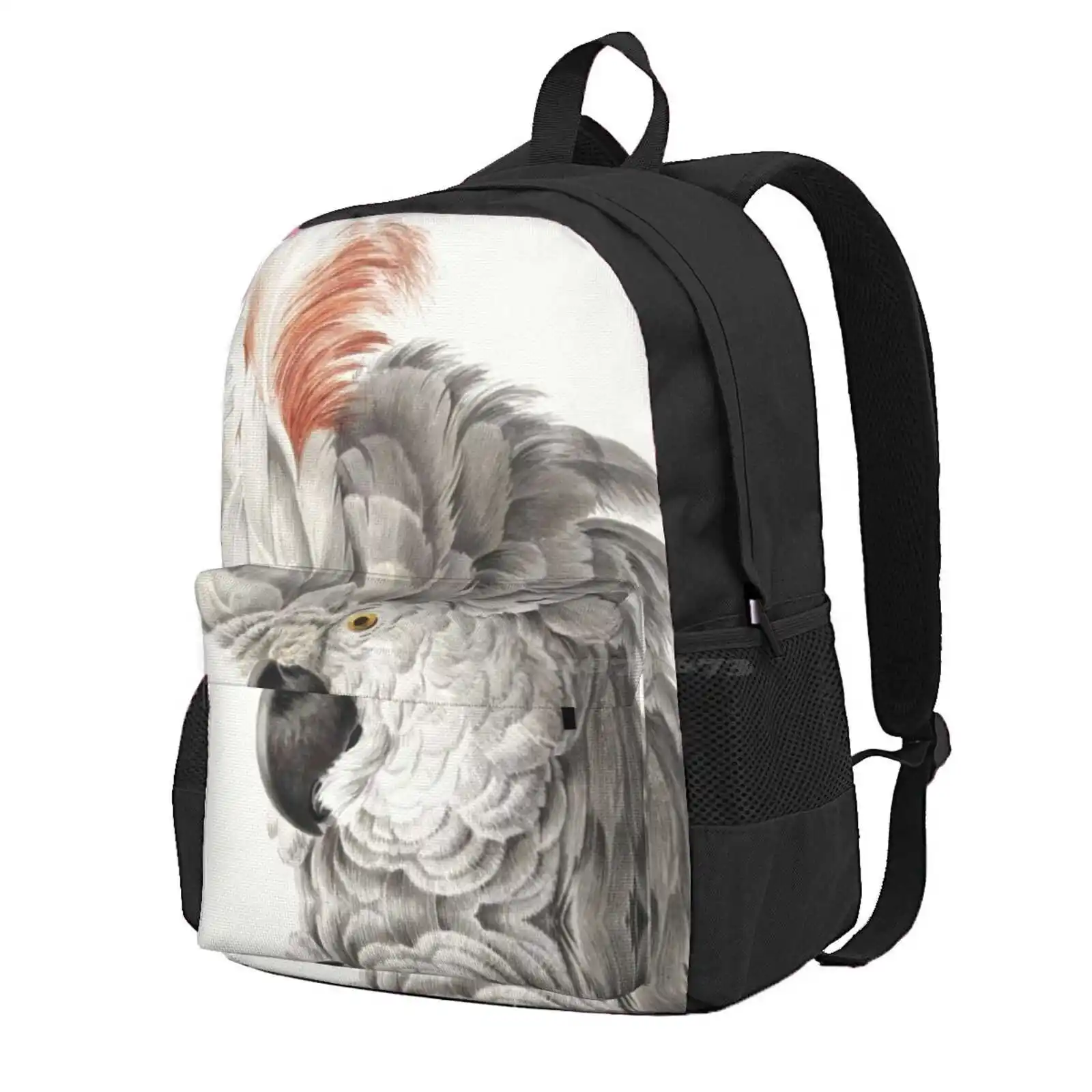 Vintage Tropical Cockatoo Illustration Hot Sale Schoolbag Backpack Fashion Bags Vintage Tropical Cockatoo Watercolor Birds