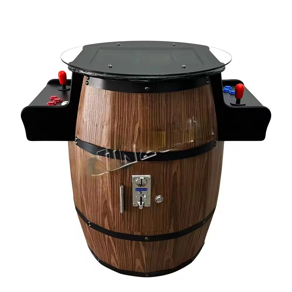 26inch Cocktail Table Games Machine Wine Barrel Wooden Coin Operated Games for sale