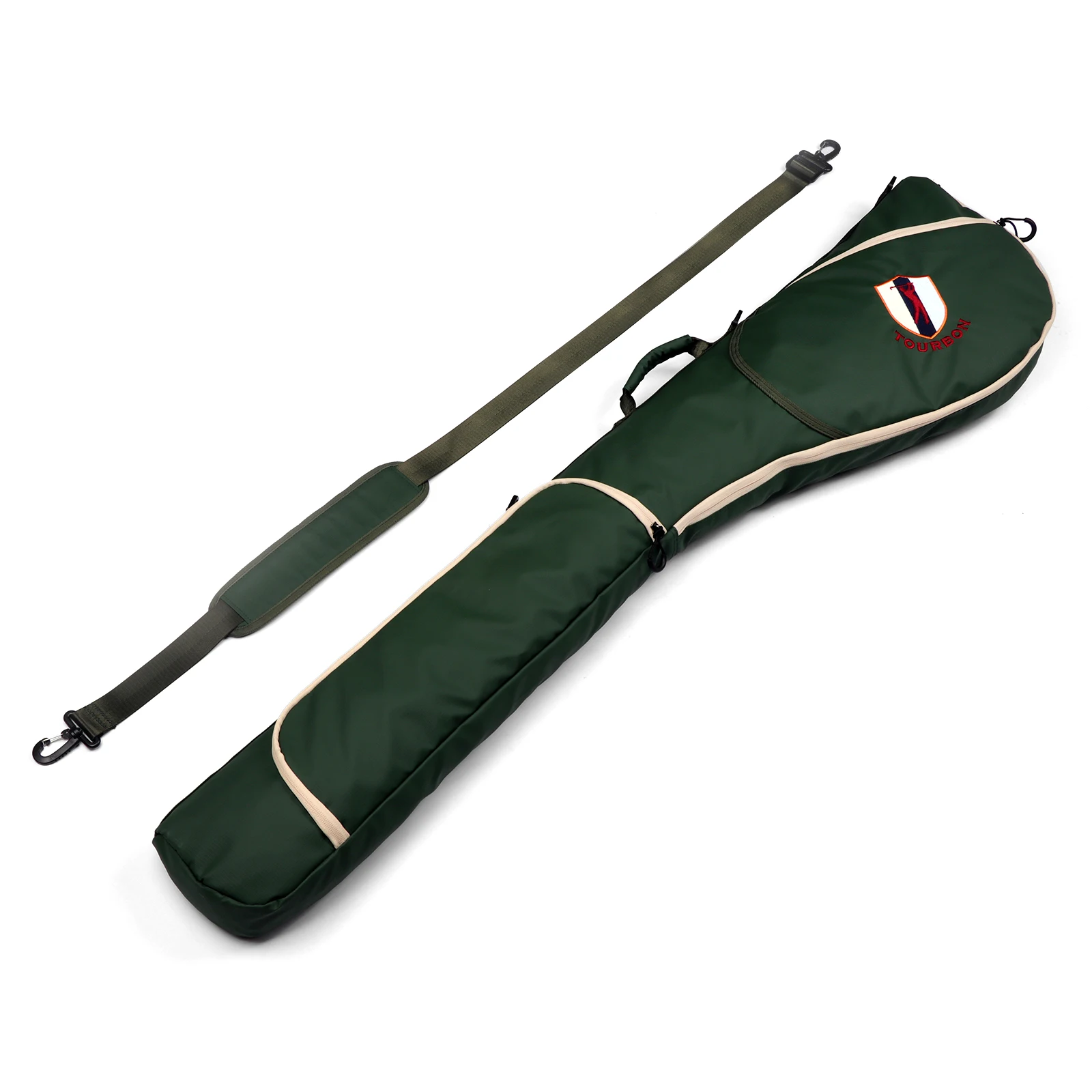Tourbon Portable Nylon Golf Clubs Carry Bag Lightweight Golfing Sunday Bag Small Durable Travel Bag for Driving Range Green