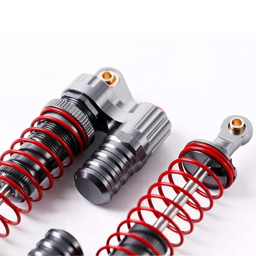 4Pcs 1:10 Aluminum Alloy Shock Absorbers Oil Adjustable for Axial SCX10 SCX10 II 1/10 RC Crawler Car Metal Upgrade Parts