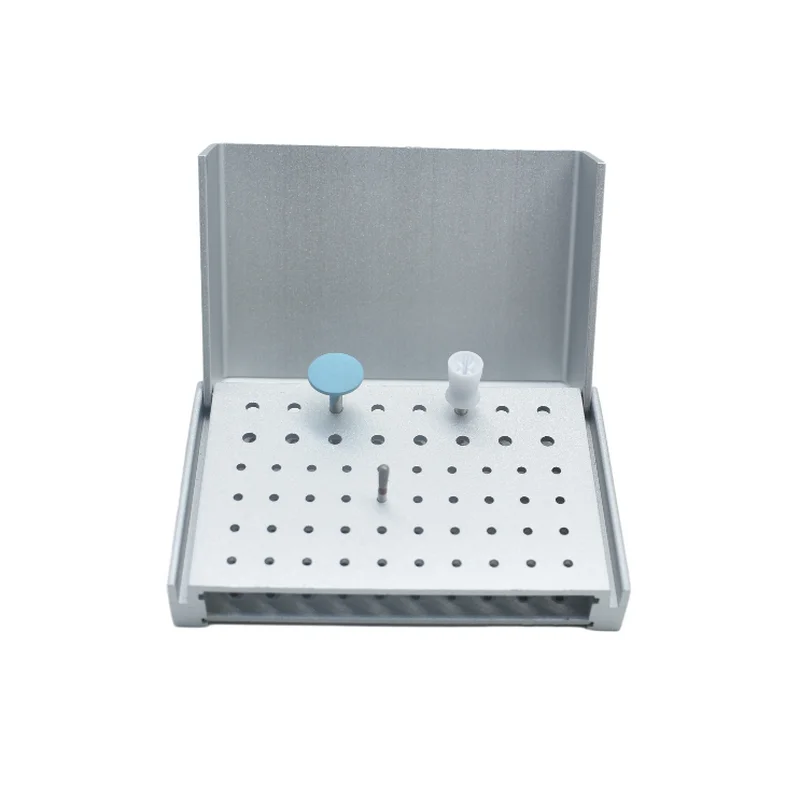 

56 Holes Burs Holder Dental Endo Burs Disinfection Box Autoclave Sterilizer Case Burs For Oral Care Tools Random Color 56 Hole
