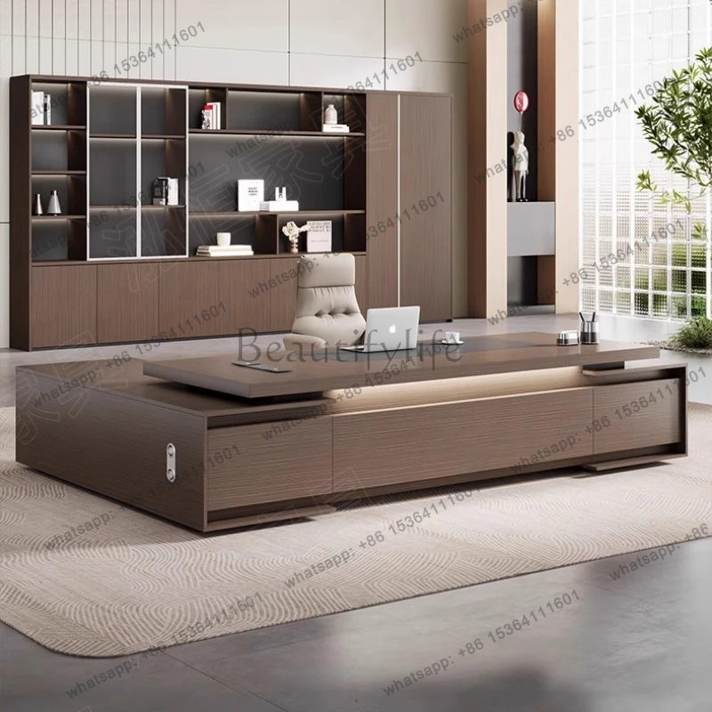 

Organizer Office Home Furniture L Shaped Computer Executive Desk Drawer Storage Design Manager Office Desk Strong Luxury