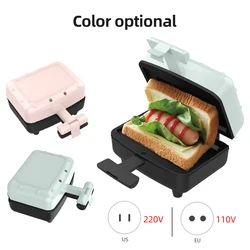 Breakfast Sandwich Maker Compact Electric Sandwich Maker with Non-Stick Plates / Indicator Light / Non Slip Handle Double-Sided