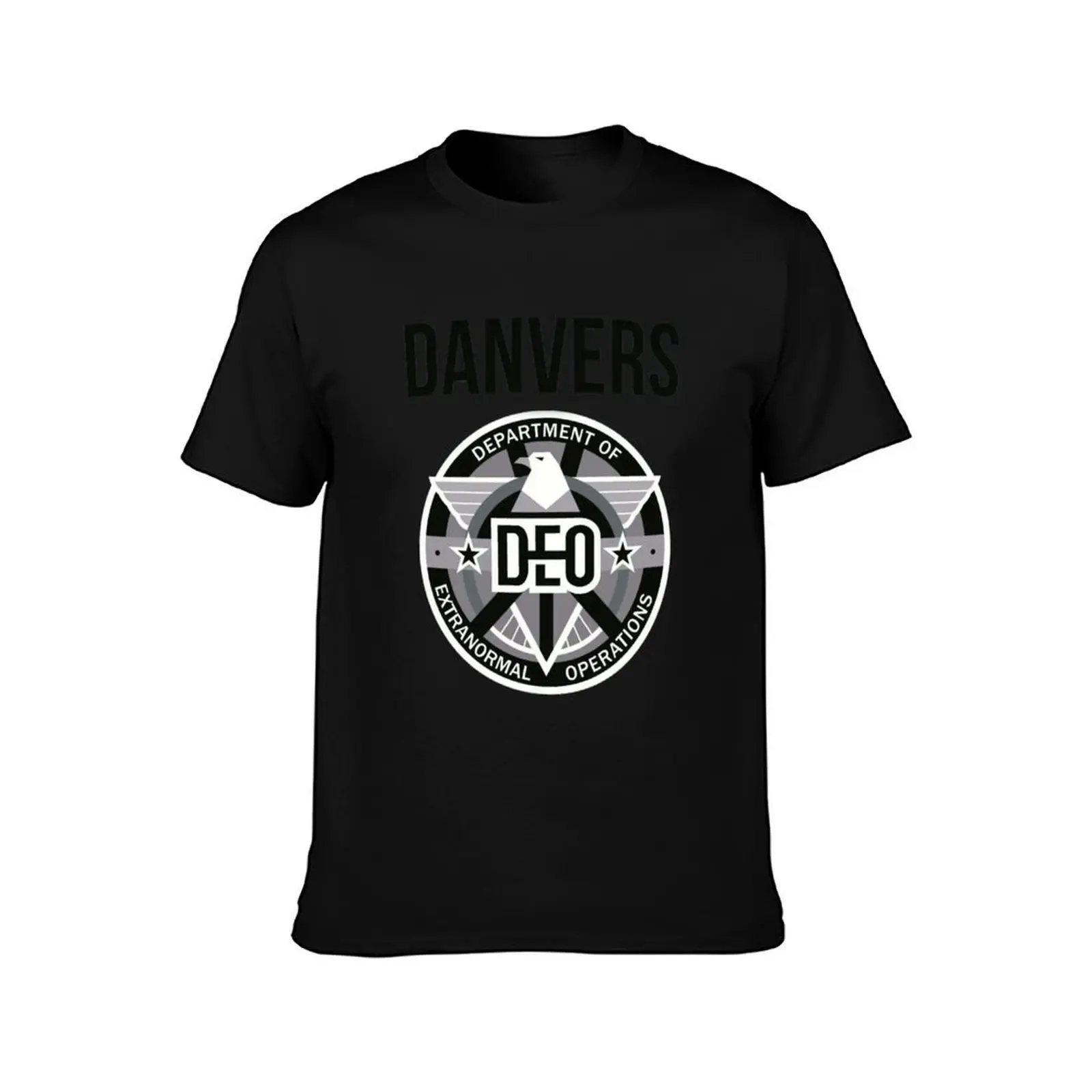 Danvers T-Shirt, Summer Casual Cotton Tee, Oversized Streetwear Tops, Vintage Graphic Print, Loose Fit Short Sleeve, 100% Cotton