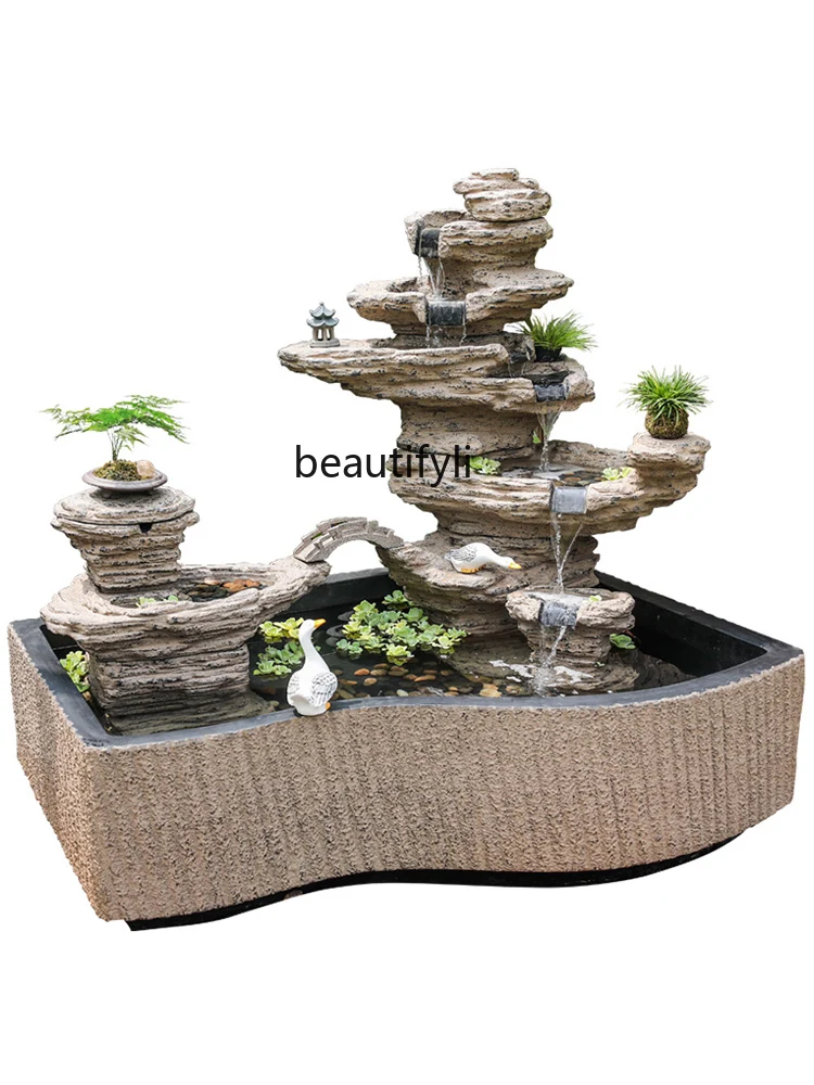 

Outdoor Fish Pond Landscaping Decoration Decoration Chinese Courtyard Circulating Water Landscape Rockery Pool