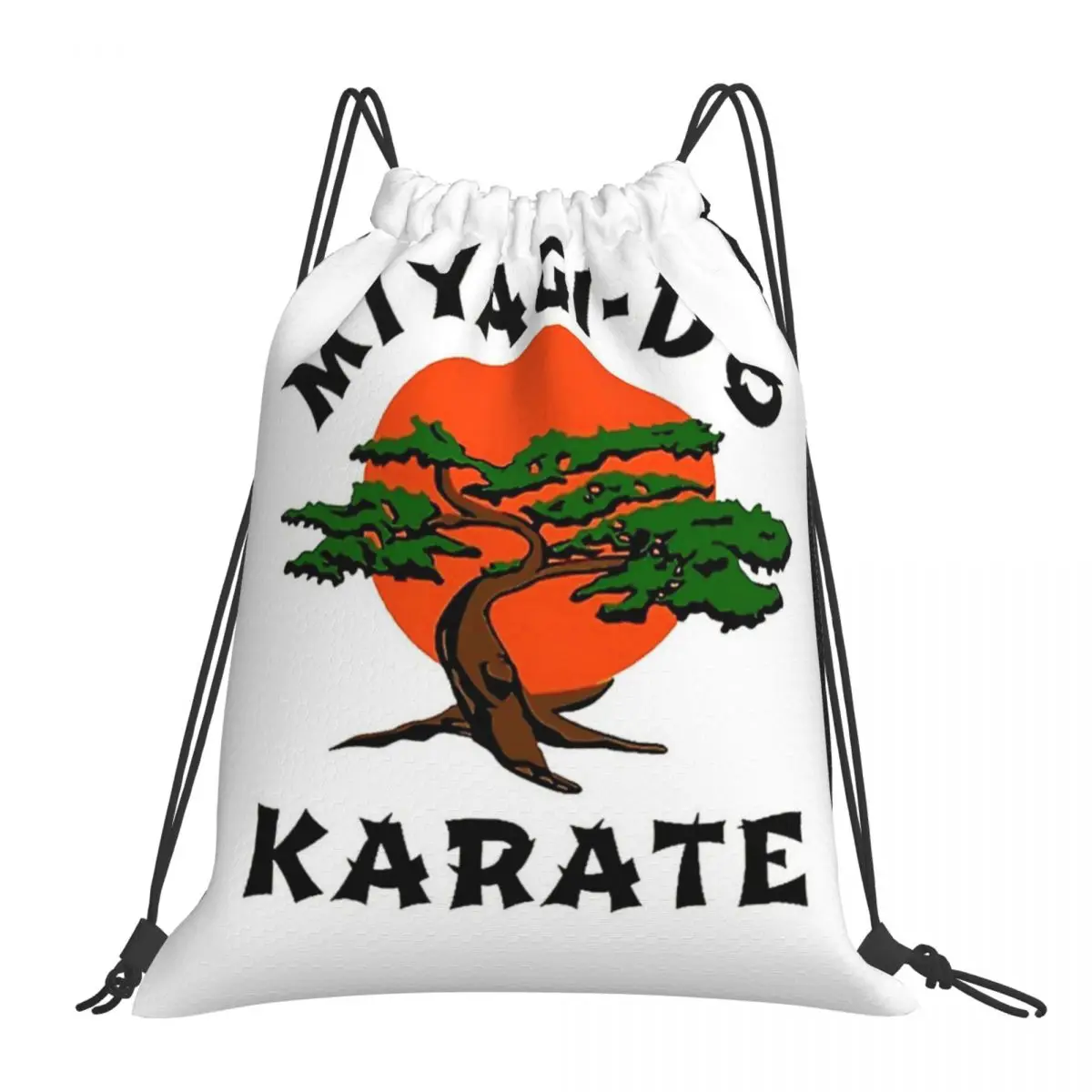 Miyagi Do Karate Backpacks Portable Drawstring Bags Drawstring Bundle Pocket Sundries Bag Book Bags For Man Woman Students