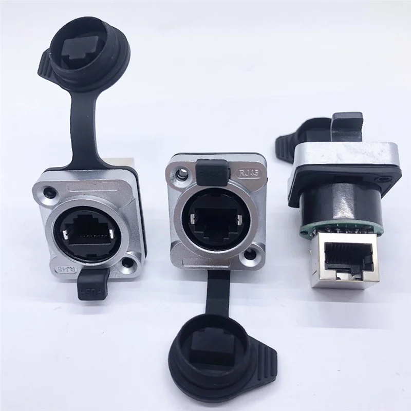 

A97I-10PCS Ethernet Rj45 Разъем для корпуса NE8FDP Ethernet Проходной сквозной разъем IP65 Водонепроницаемый
