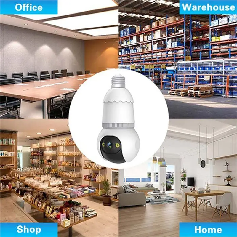 Stabile Leistung-Smart Life Tuya 5MP Wifi PTZ IP Glühbirne Kamera Wireless Home Überwachung 2 Weg Audio Monitor cam Auto Tra