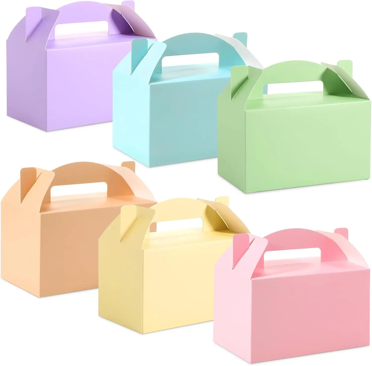 

36 шт. разноцветных подарочных коробок-саше для вечеринок, бумажные коробки для конфет и закусок на День святого Валентина с ручками для подарков на день рождения