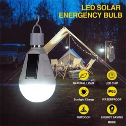 Bombilla LED Solar de emergencia, lámpara de energía Solar para exteriores, 85V-265V, para interior, hogar, tienda de campaña