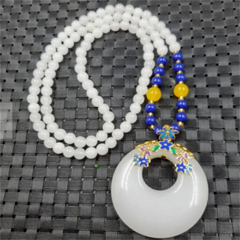 Natural Xinjiang Hetian Golden Silky Jade Necklace Pendant