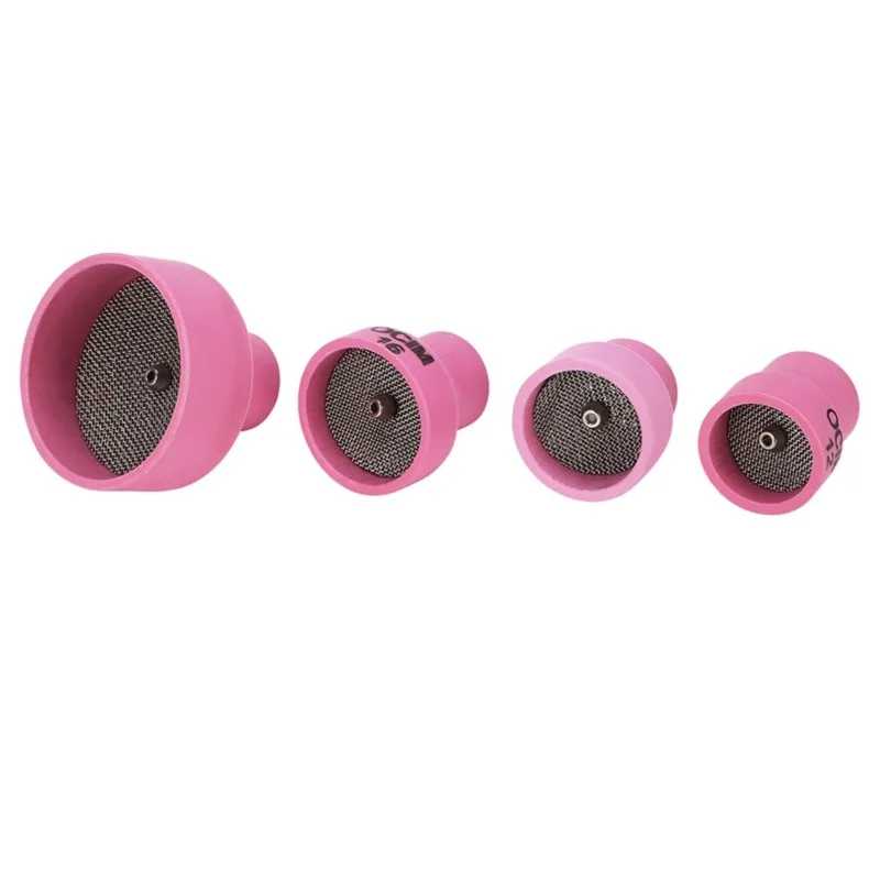 LLCS-4Pcs TIG Cup Kit Set 12 14 16 24 Center Hole Inner Dia TIG Welding Cup For Welding Equipment