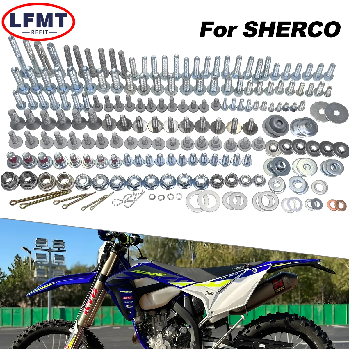 

For SHERCO 125-500 SC SCF SE SEF SER SEF-R Factory Emergency repair screw bolt self-tapping screw kit Universal Parts 2013-2026