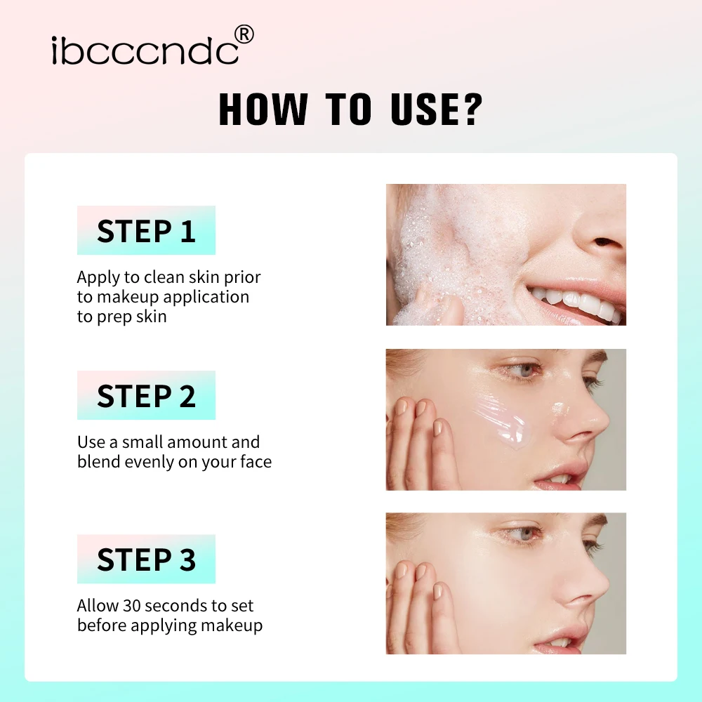 파워 그립 프라이머 젤 브라이트닝 히알루론산 하이드레이팅 모이스춰라이징 오래 지속되는 웨어 페이스 브라이트 컨투어 내추럴 메이크업