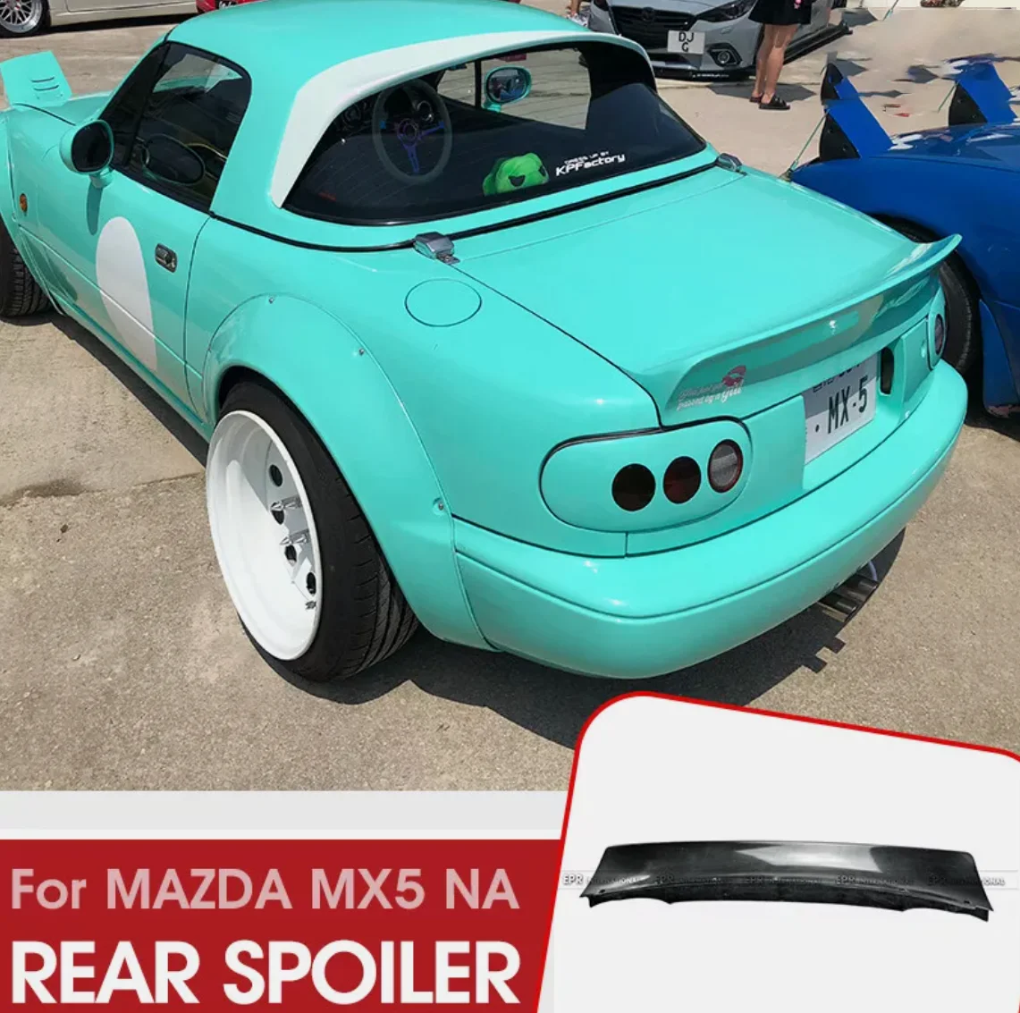 Car-styling Carbon Fiber +FRO Material RB Style Rear Spoiler R RB Trunk Wing Fit For Mazda MX5 1989-1999 NA MK1 Miata Roadster