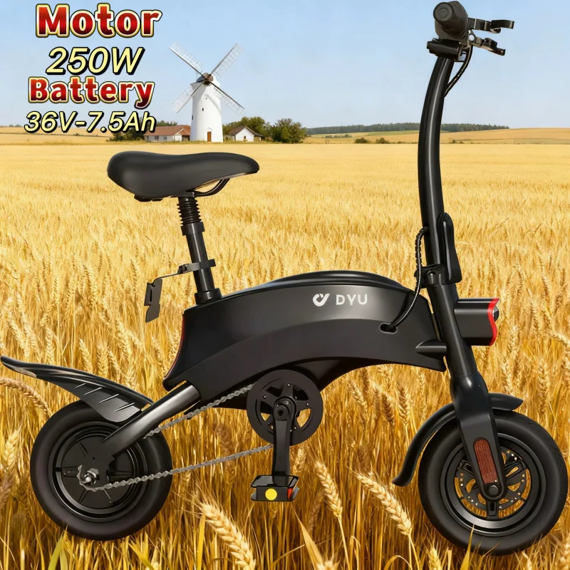 

2025 new smart, lightweight and convenient foldable pedal moped 250W brushless motor urban leisure riding bicycle