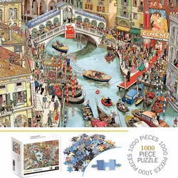 1000 Stück Venedig Malerei Puzzles für Erwachsene Wohnkultur Spiele Familie Spaß Boden Puzzles Lernspiel zeug für Kinder