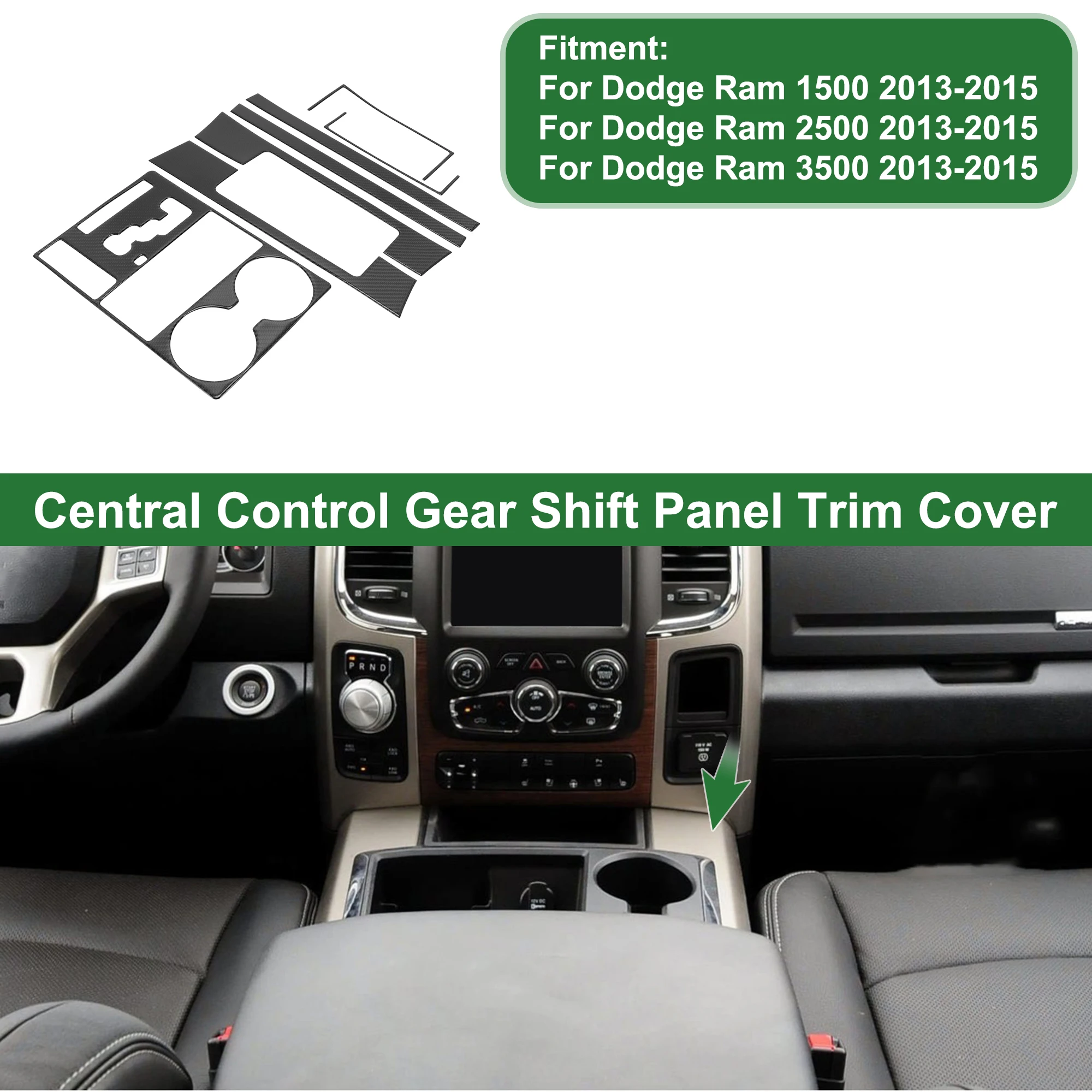 

Накладка на панель центрального управления переключением передач UXCELL для Dodge для Ram 1500 13-15