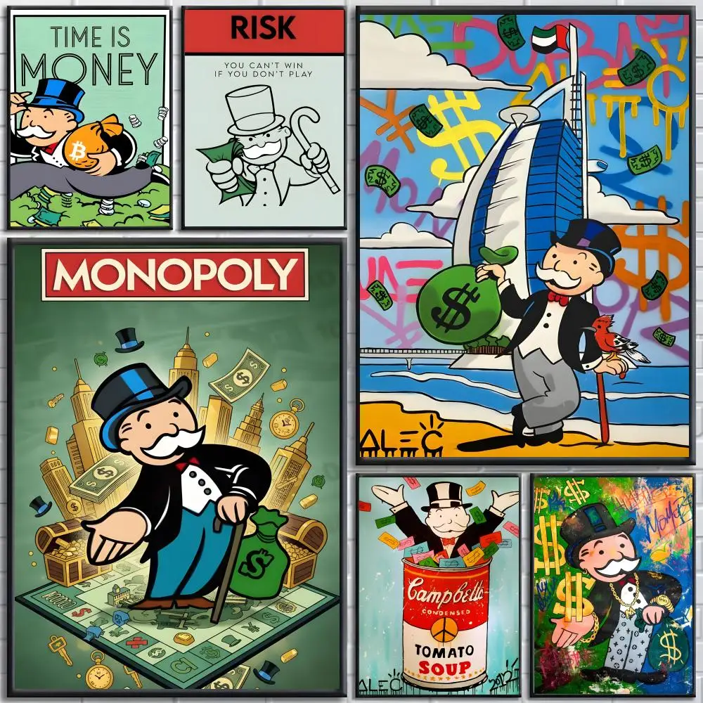 A- Alec Monopoly Poster High-definition posters, wall art for living room and home decor. Modern home and office decoration.