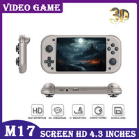 M17 Retro Handheld Video Game Console Open Source Linux System 64G 128G 4.3 Inch IPS Screen Portable Pocket Video Player for PSP