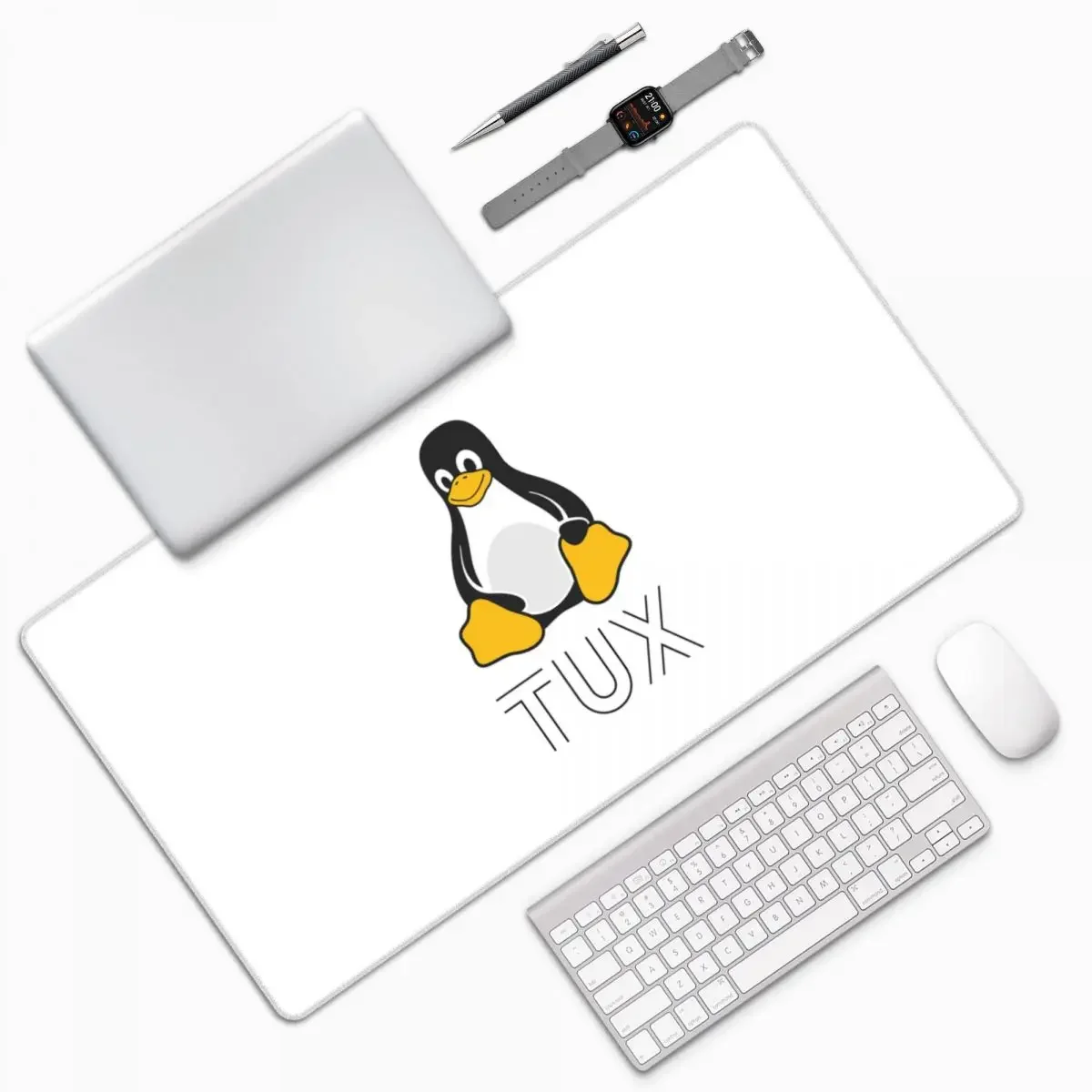 Tux Linux Large Mouse Pad Computer Keyboard Mouse Mat Gamer PC Laptop Desk Mat Office Accessories Table Mats