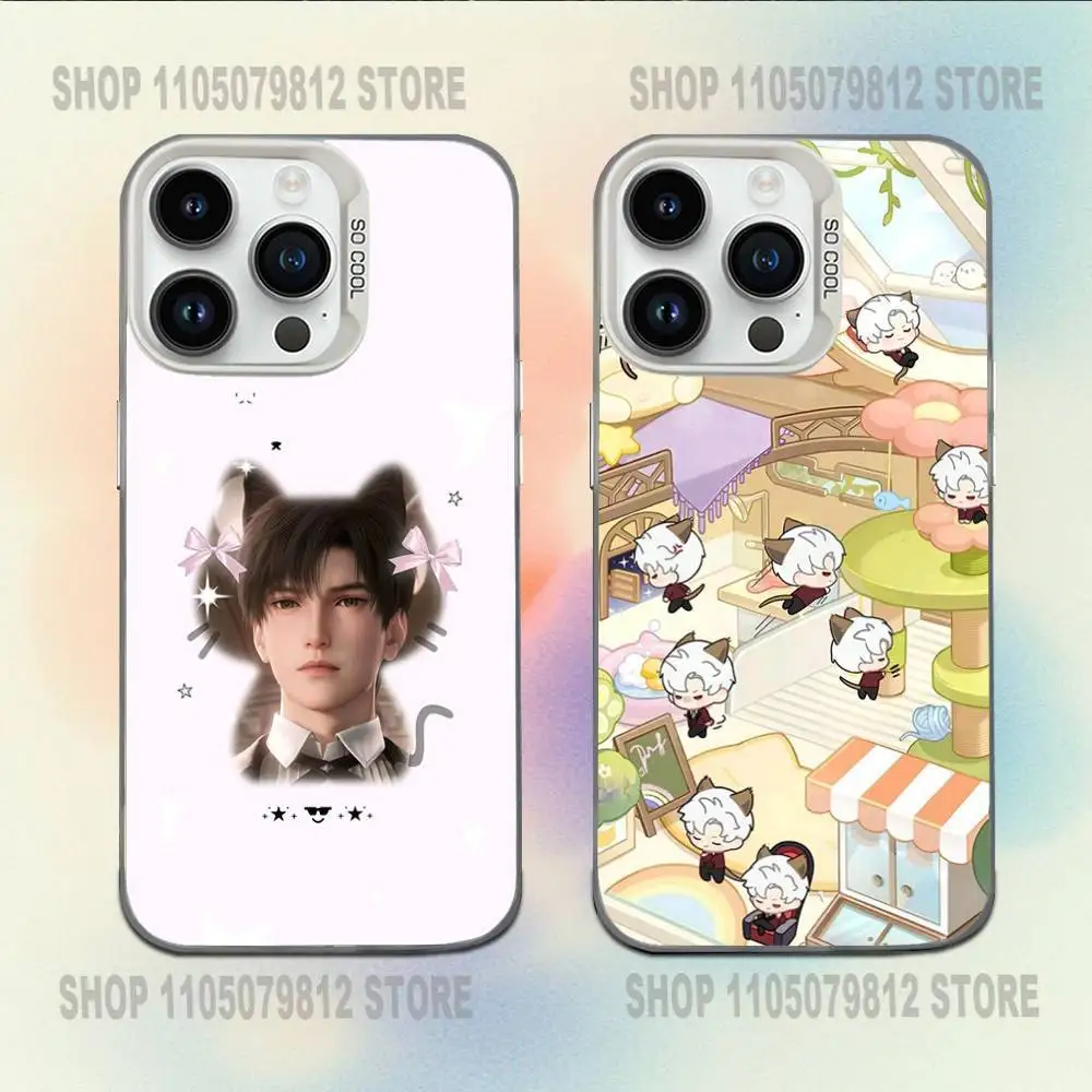 

Hot Game Love and D-Deepspace Sylus Phone Case For iPhone 16,15,14,13,12,11,Mini,Pro,E,MAX White Candy Matte Shockproof Cover