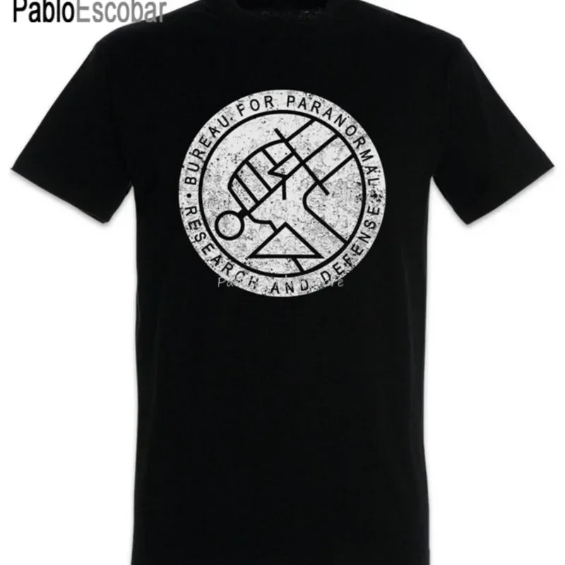 Logo T-Shirt for Paranormal Research and Defense, High Quality Tee Shirt, Hellboy T-Shirt