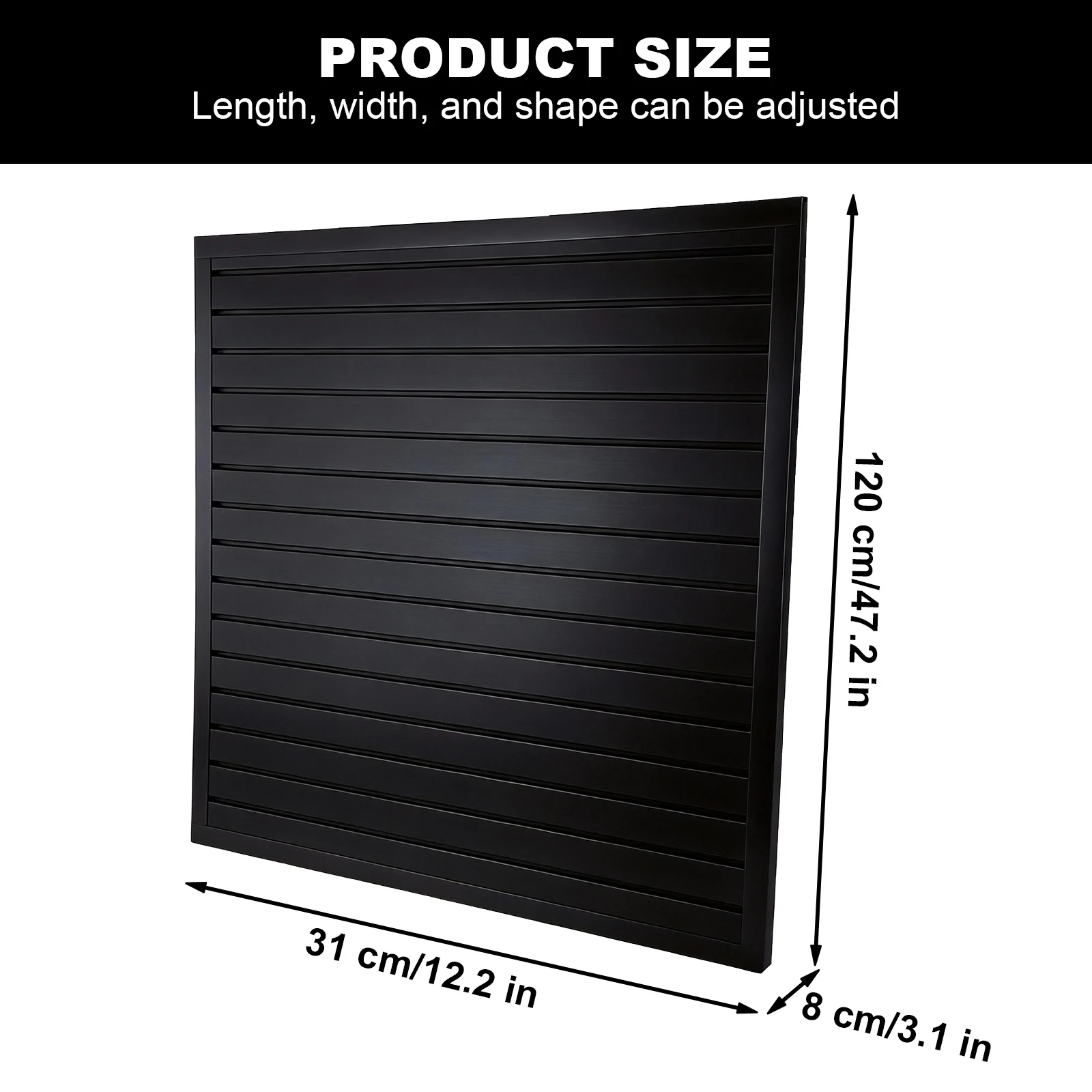 2 Pack  Panel 4 X 8ft PVC Wall Mounted Storage Rack High Load Capacity for Woodworking Workshop Craft Room Organization