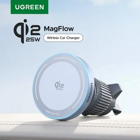 UGREEN Qi2 25W 15W Manyetik Araç Telefon Tutucu Kablosuz Şarj Cihazı iPhone 17 16 15 Pro Max için Magsafe Araç Şarj Cihazı ile Şarj Edilebilir