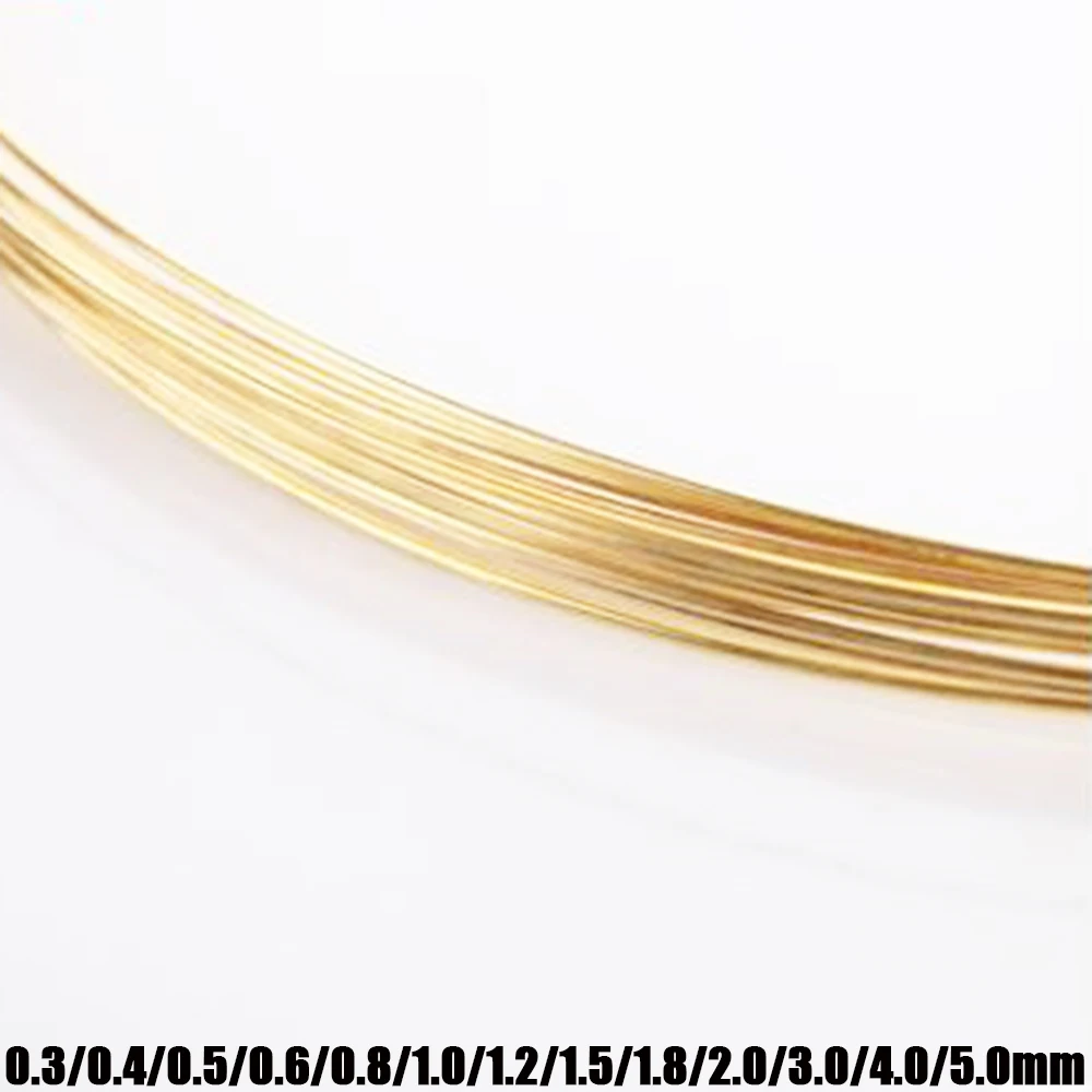 5Meters Brass Wire H62 copper Wire Brass rod 0.3-5.0mm Round Copper Wire Brass Make Shape Metal Wire Jewelry Accessories