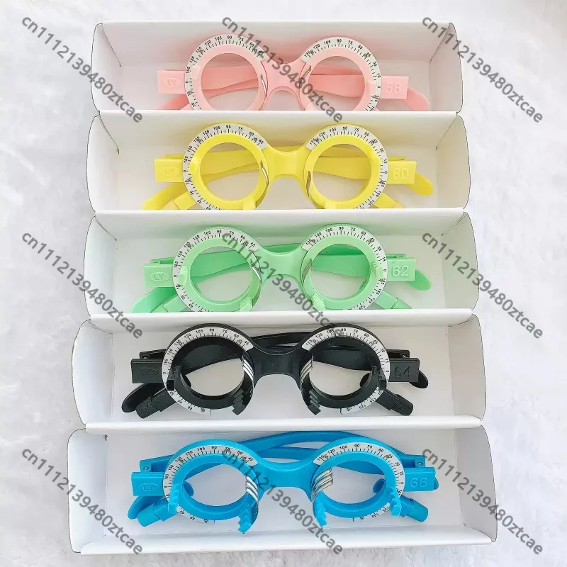 Optometry Trial Frame Insert Lens Trial Eyeglass Frame With Fixed Temple Leg Spectacle Fitting Test Frame Random Color