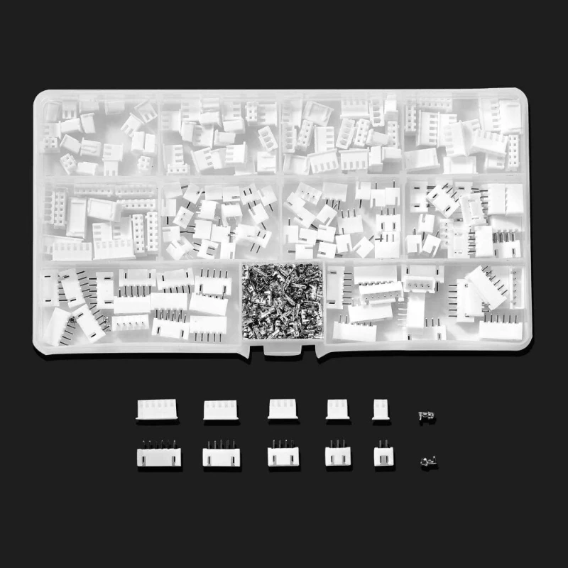 

500pcs 2.54mm 2/3/4/5/6 Pin Housing Male Female JST-XH Pin Head Connector Adapter Cable Connector Socket Kit