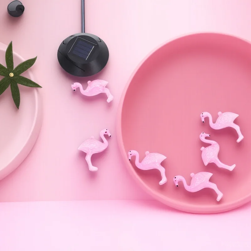 

Solar Powered Flamingo Wind Chime Light Waterproof Outdoor Hanging Lamp for Garden Yard Patio Window Decorative Landscape