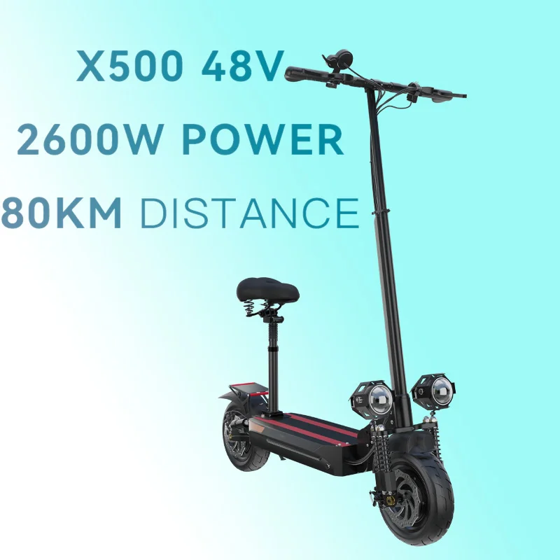 JUESHUAI Electric Scooter 18AH Lithium Battery E Scooter 2400W  Dual Motor Patinete Eléctrico for Adults