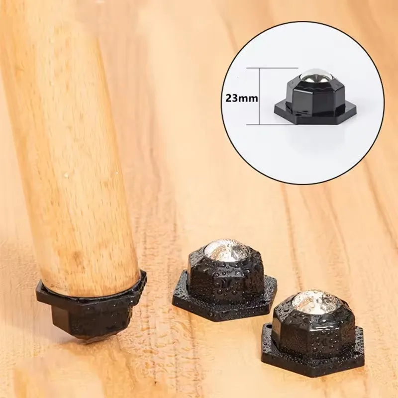 4 قطع عجلات أثاث 200 كجم عجلة عالمية شديدة التحمل 360 درجة ° عجلات دوران قوية ذاتية اللصق من الفولاذ المقاوم للصدأ #5