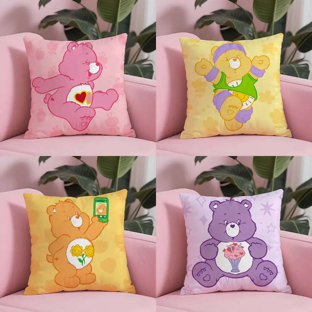 

MINISO CarebearsS наволочка против пыли наволочка невидимая молния шелковистая короткая плюшевая наволочка для дивана