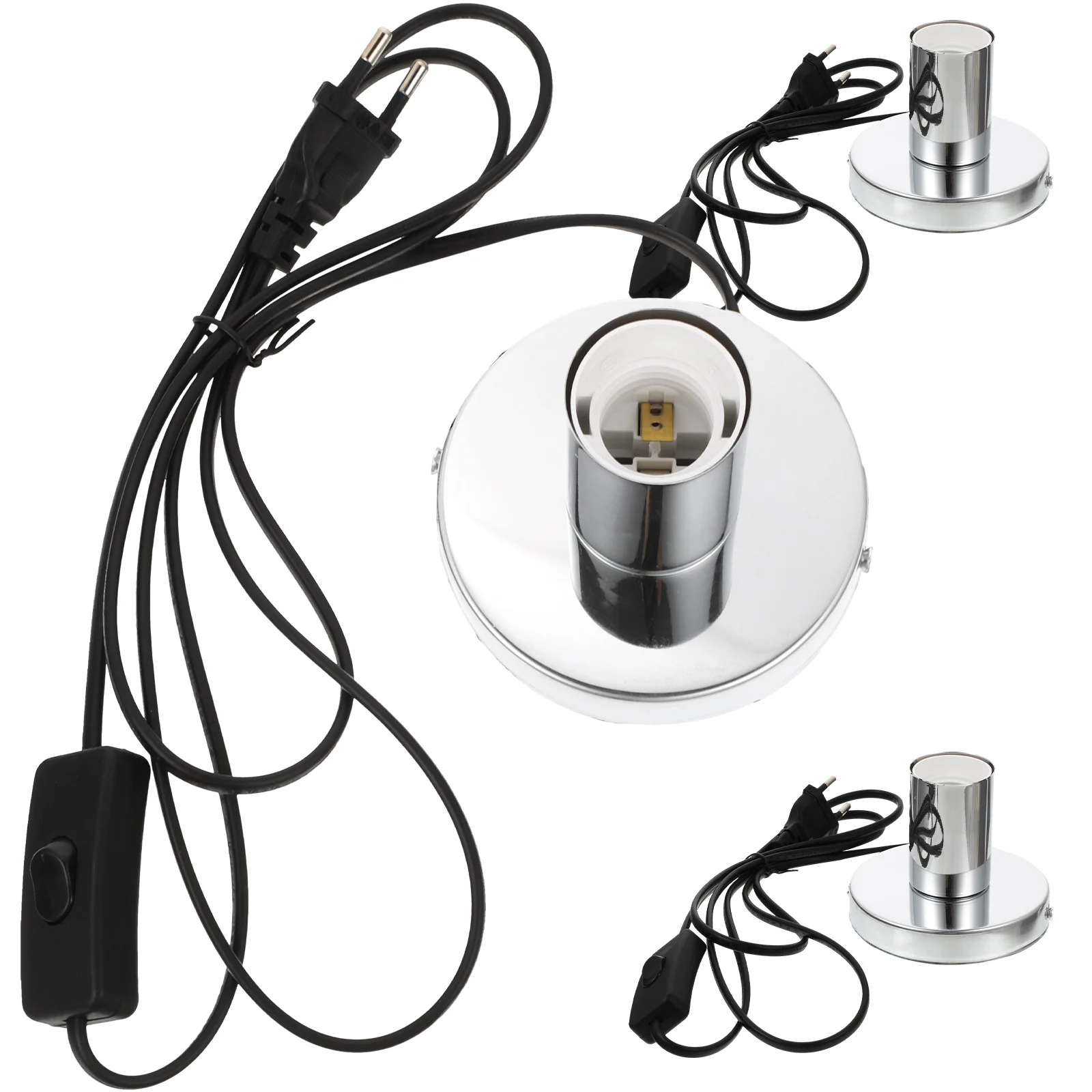 3 قطعة مقبس الإضاءة E27 قاعدة مصابيح ألومنيوم عدم الانزلاق ضوء لمبة حامل حبالي الجدول مصباح أرضي أجزاء استبدال أصحاب المقبس #2