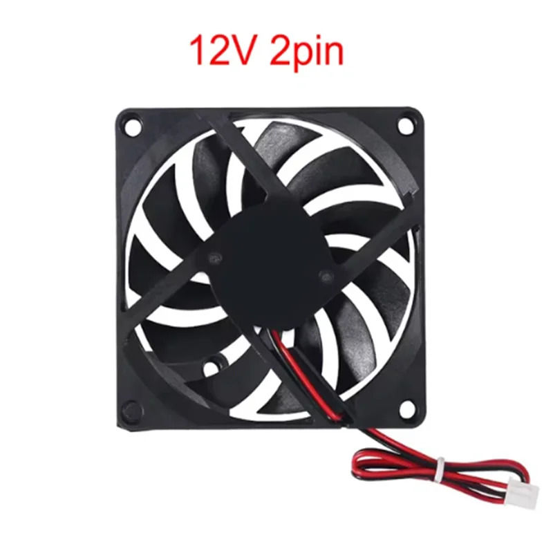 60x60x10 mm DC 5V/12V/24V 2pin 6010 Dual Ball Bearing Brushless Cooling Fan for 3D Printer Cooling DIY PC Computer Case Fan