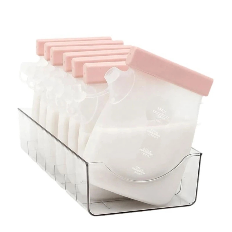 Bolsa silicona a prueba fugas para congelador leche materna, práctica bolsa silicona para leche materna, bolsa a