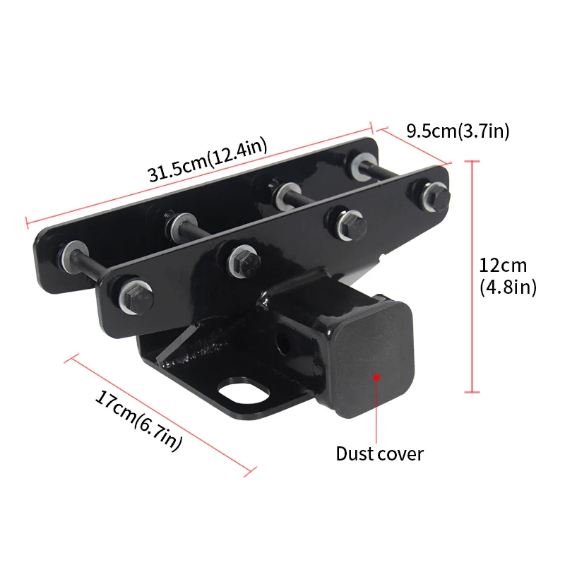 Modification of 2-inch square mouth base For Jeep Wrangler JK/JL 4x4 off road accessories Convenient to use trailer hook device