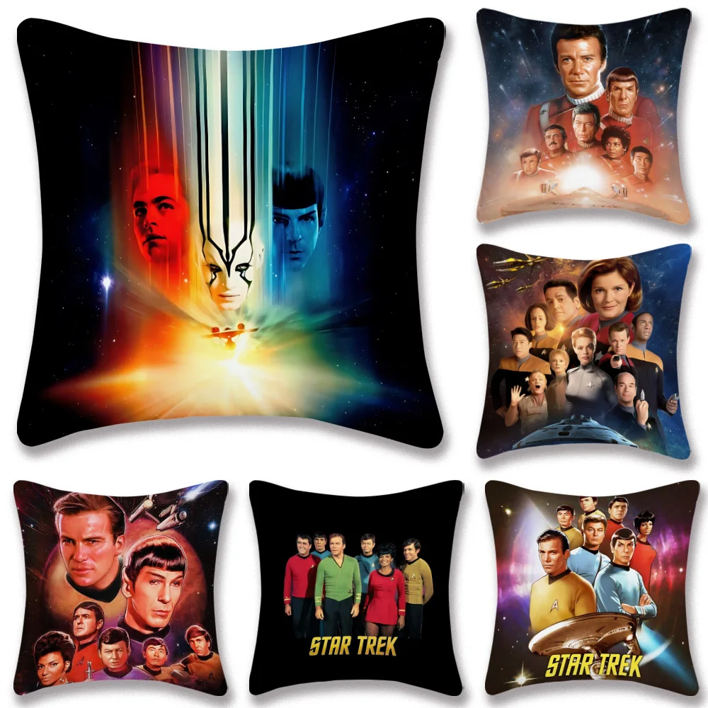 TV Series Pillow Covers Cartoon Sofa Decorative Home Double-sided Printing Short Plush Cute Cushion S-Star T-Treks Cover