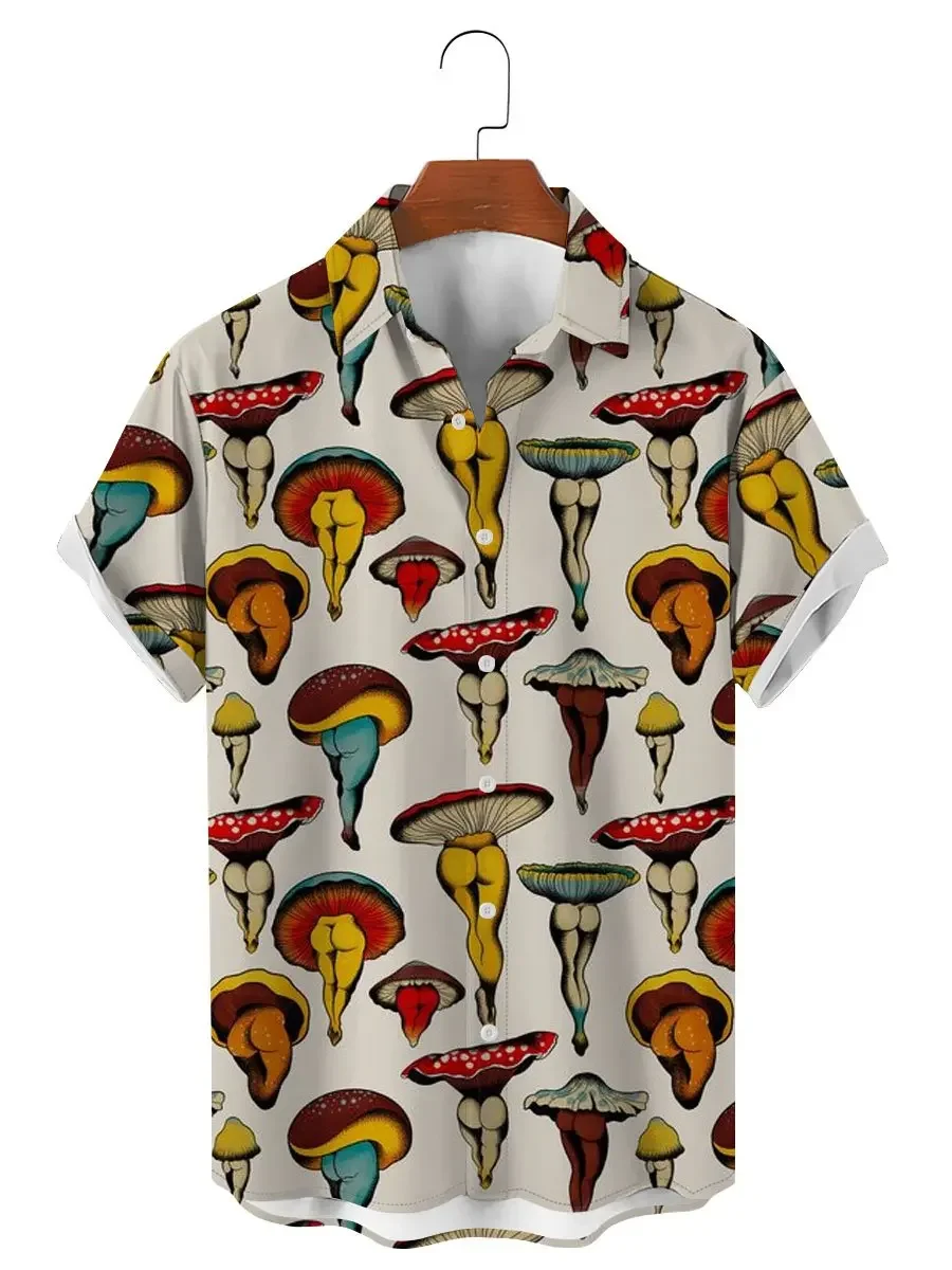 Camisa hawaiana de manga corta para hombre, camisa con estampado 3D Gráfico Artístico, ropa de calle, Tops sueltos, camisetas informales, Día de San Valentín, 2024