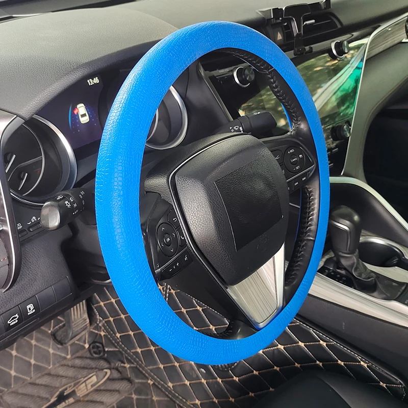 

14Colors Car Steering Wheel Cover Food Grade Silicone Anti-slip For 36-40CM/14.2-15.7 Inch Car Steering-Wheel Cover Accessories