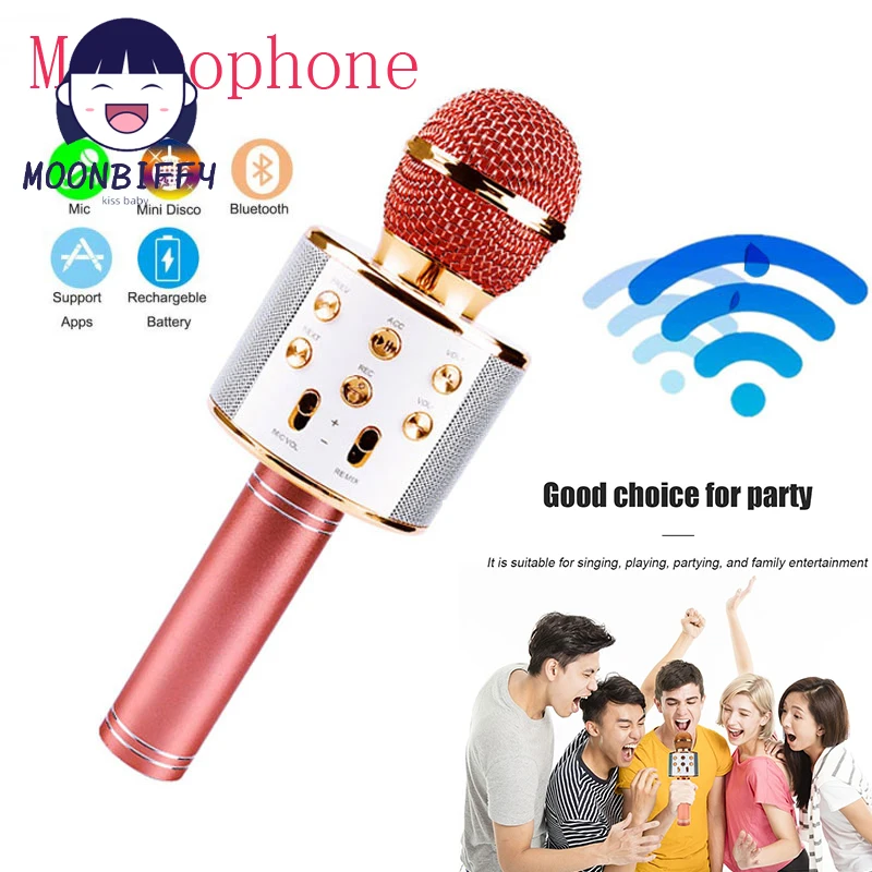 Bluetooth Karaoke Portable Wireless Karaoke Microphone Home KTV Player for Kids Professional Speaker Handheld for Party Singing