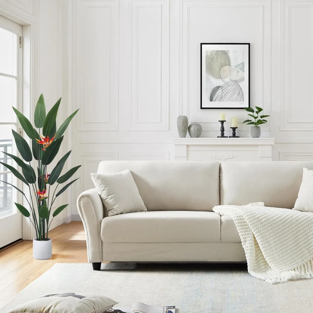 نبات طائر الجنة الاصطناعي بطول 5 أقدام مع وعاء - شجرة استوائية وهمية واقعية لديكور المكاتب المنزلية #3