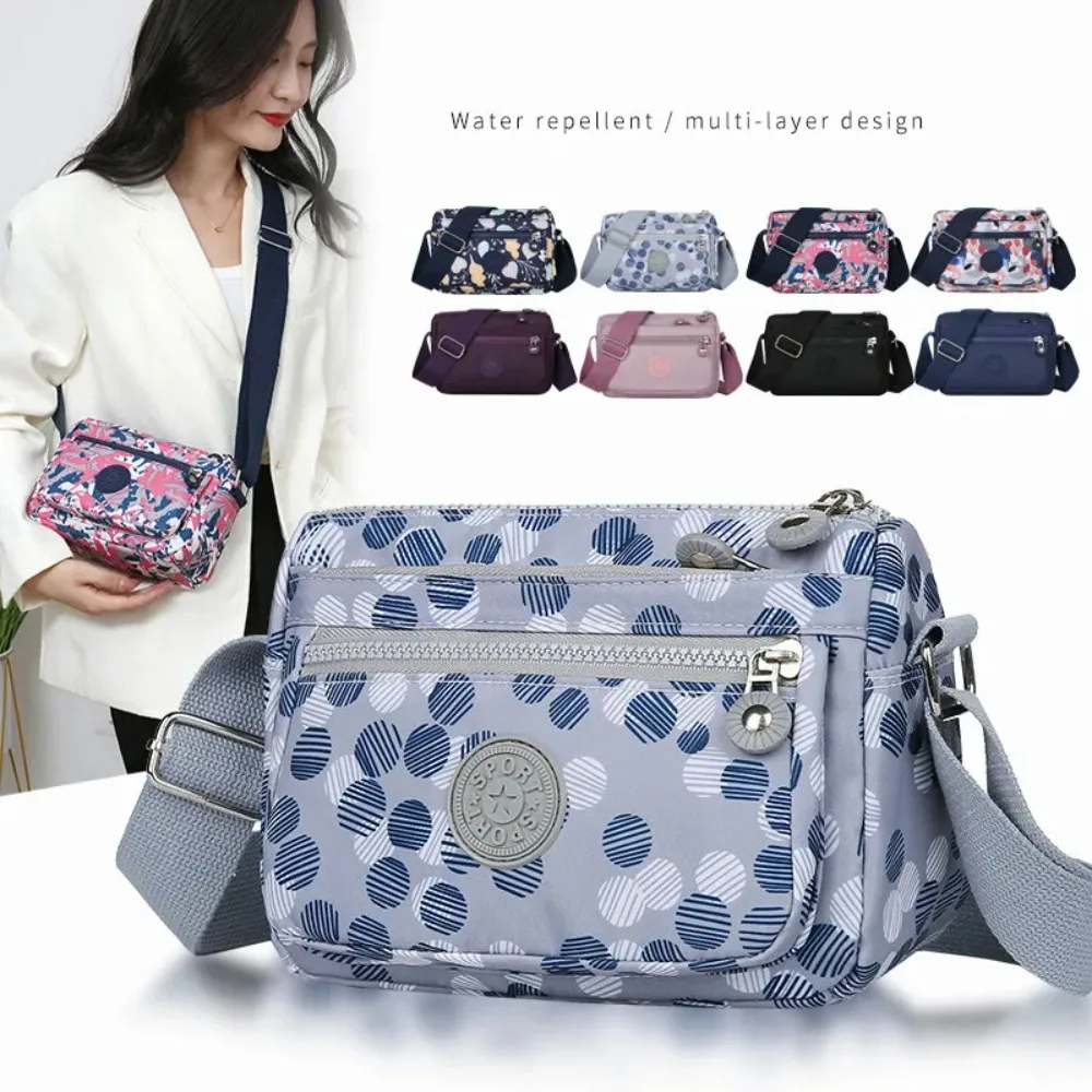 Waterproof Crossbody Bag Causal Multi Layer Multifunctional Messenger Bag Large Capacity Shoulder Bag Women