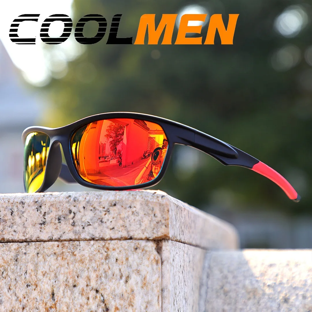 

COOLMEN Fishing Polarized Sunglasses Outdoor Sport Glasses Men Outdoor Cycling Bike UV400 Protective Hiking Goggles Women Shades