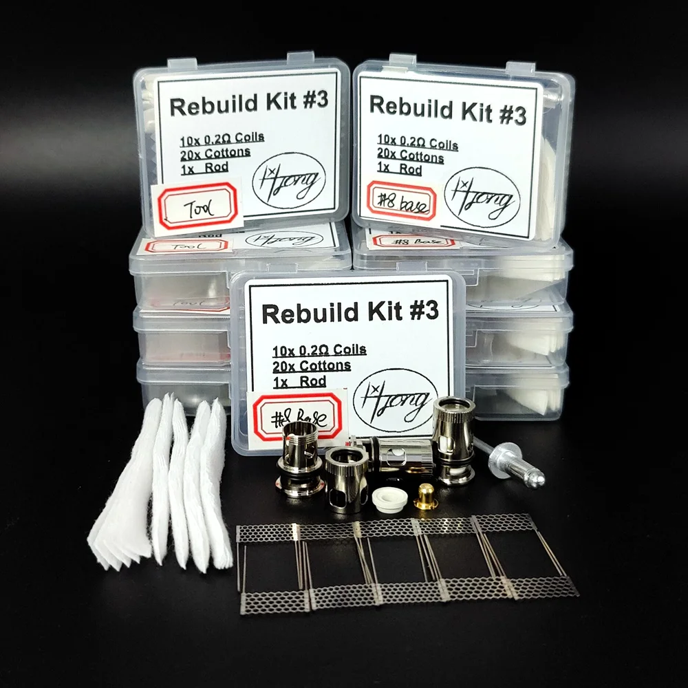 Rebuild Kit PnP Meshed Coil Kit With Cotton For PnP Series 0.2 Meshed Coils Rebuildable Base Deck DIY Tools