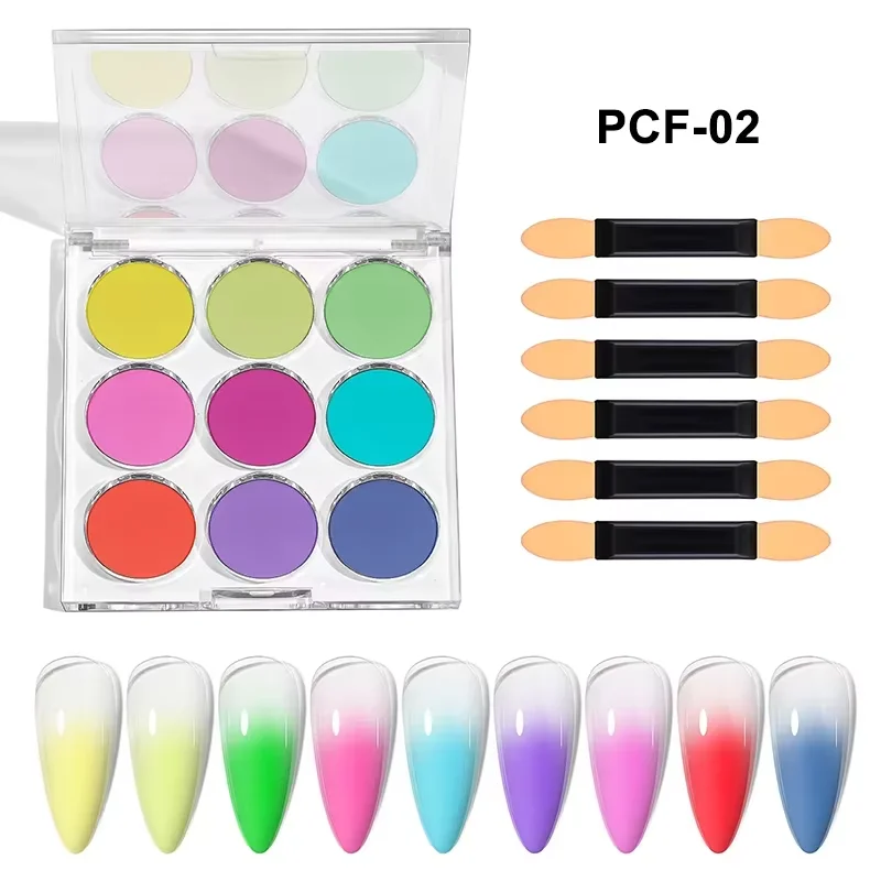 6 Farben holografisches Spiegelpulver Aurora Solid Nail Glitter Chrome Pigment Dust Gel Polish Metallic-Effekt Nail Art Dekorationen – Detail 11