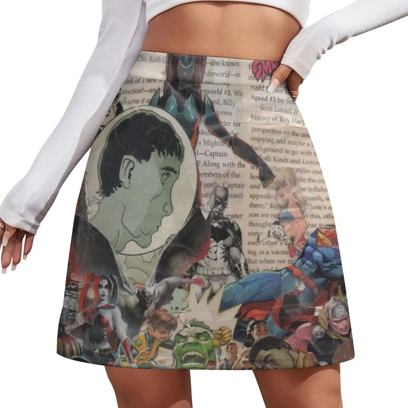 

COMIC Mini Skirt Korean clothing luxury designer clothing women Mini Skirt